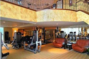 The Club house at The Palms features an awesome 2 storey fitness center